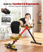 Yoleo Multi-Functional Ab Machine, Foldable Ab Workout Equipment, Ab Trainer Machine for Stomach Workout, Ab Crunch & Rowing Machine with Foam Support,7-Length Adjustable Ab Machine for Home Exercise