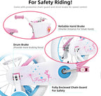 JOYSTAR Fairy Girls Bike for Toddlers and Kids Ages 2-8 Years Old, 12 14 16 18 Inch Kids Bike with Training Wheels, Handbrake and Basket, Toddler Girl Bike, Children Bicycle