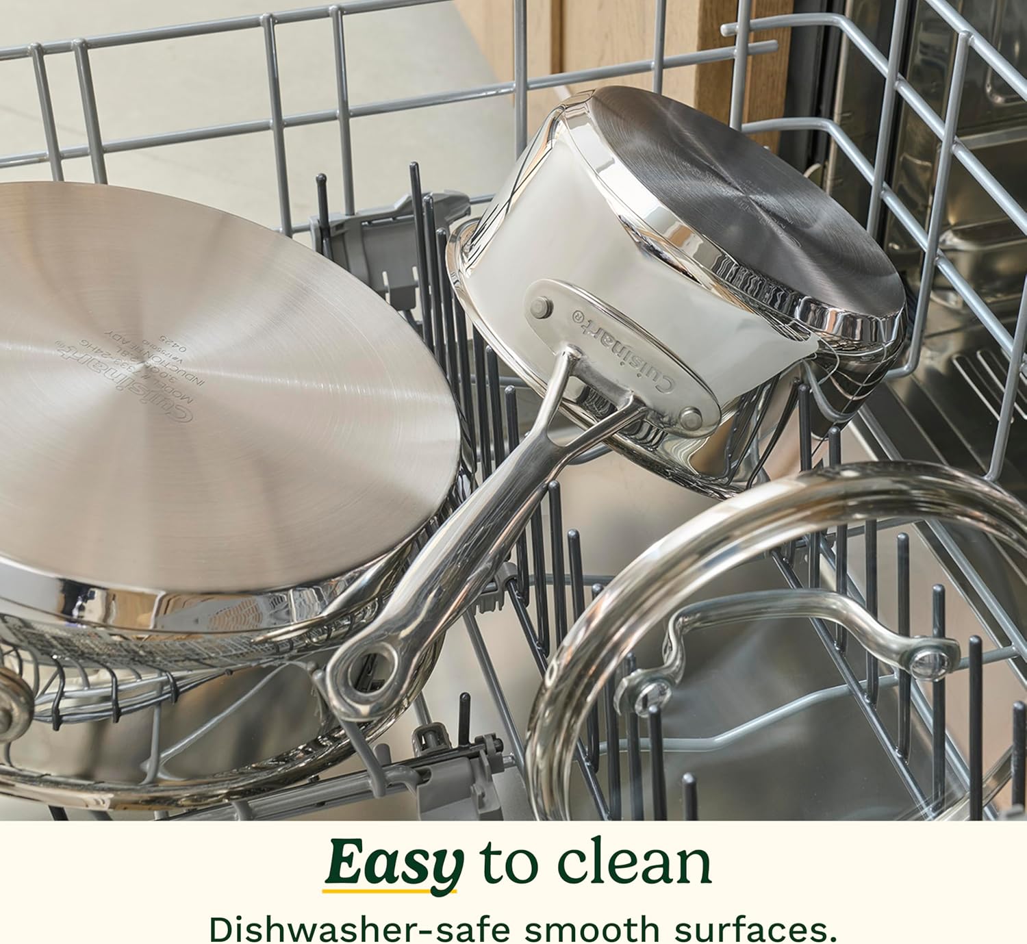 Cuisinart Chef's Classic 11-Piece Stainless Steel Pots and Pans Set, Cookware Set Compatible with Induction, Electric, Gas Cooktops, Aluminum Core for Even Heat, Cool Grip Handles, Dishwasher Safe