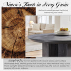OKD 63 Inch Modern Wood Oval Dining Table for 4-6, Dining Room Table with Stable T-Shaped Base & Metal Frame & Thick Tabletop, Sturdy Kitchen Table for Dinner Room, Kitchen, Gathering, Dark Alder