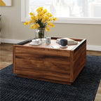 Sauder Manhattan Gate Modern Square Coffee Table, Blaze Acacia Finish