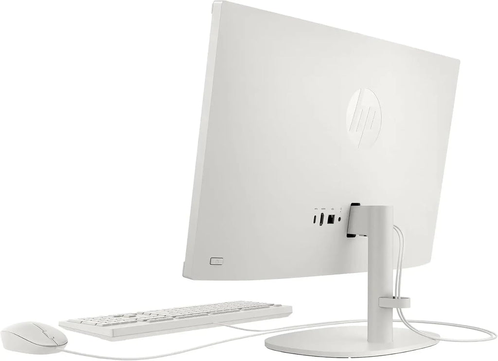 HP 21.5" FHD All-in-One Desktop Computer  32GB RAM 128GB UFS  Quad-Core Intel N100  Windows 11  Keyboard & Mouse  PLUSERA 8-in-1 Hub Included  Cashmere White