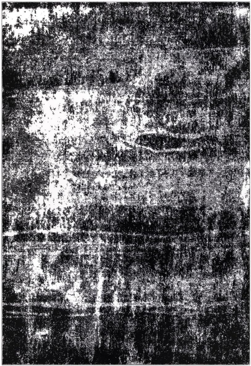 Keen Home Design Area Rugs - 9x12 Non-Shedding, Abstract Rugs for Kitchen, Living Room, Bedroom, Dining Room, Entryway - Size: 9'2" x 11'11", Abstract Black
