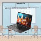 HP Laptop Computer Home & Office 15.6 inch  Numeric Keypad  Windows 11 Home  Wi-Fi 6  Thin Design  Intel Dual-Core Processor  8GB RAM 512GB SSD– Essential for Productivity & Entertainment  with kit