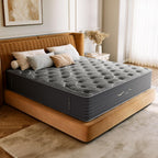 TXO 14 Inch Hybrid King Mattress in a Box, Dual-Sided Medium Firm & Firm, Cooling Gel Memory Foam Mattress, Pocket Springs for Motion Isolation, Pressure Relief, CertiPUR-US Certified
