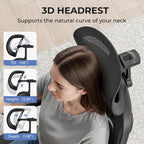Ergonomic Office Chair with Headrest, Lumbar Support, Flip-Up Armrests, Thick Memory Foam Seat - 350lbs Capacity, Adjustable Height for Big & Tall, Perfect for Home Office Studios