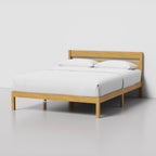 LIFEMENT Queen Classic Wood Platform Bed Frame, Headboard, Essential, Noise Free, Under Bed Storage, No Box Spring Needed, Easy Assembly