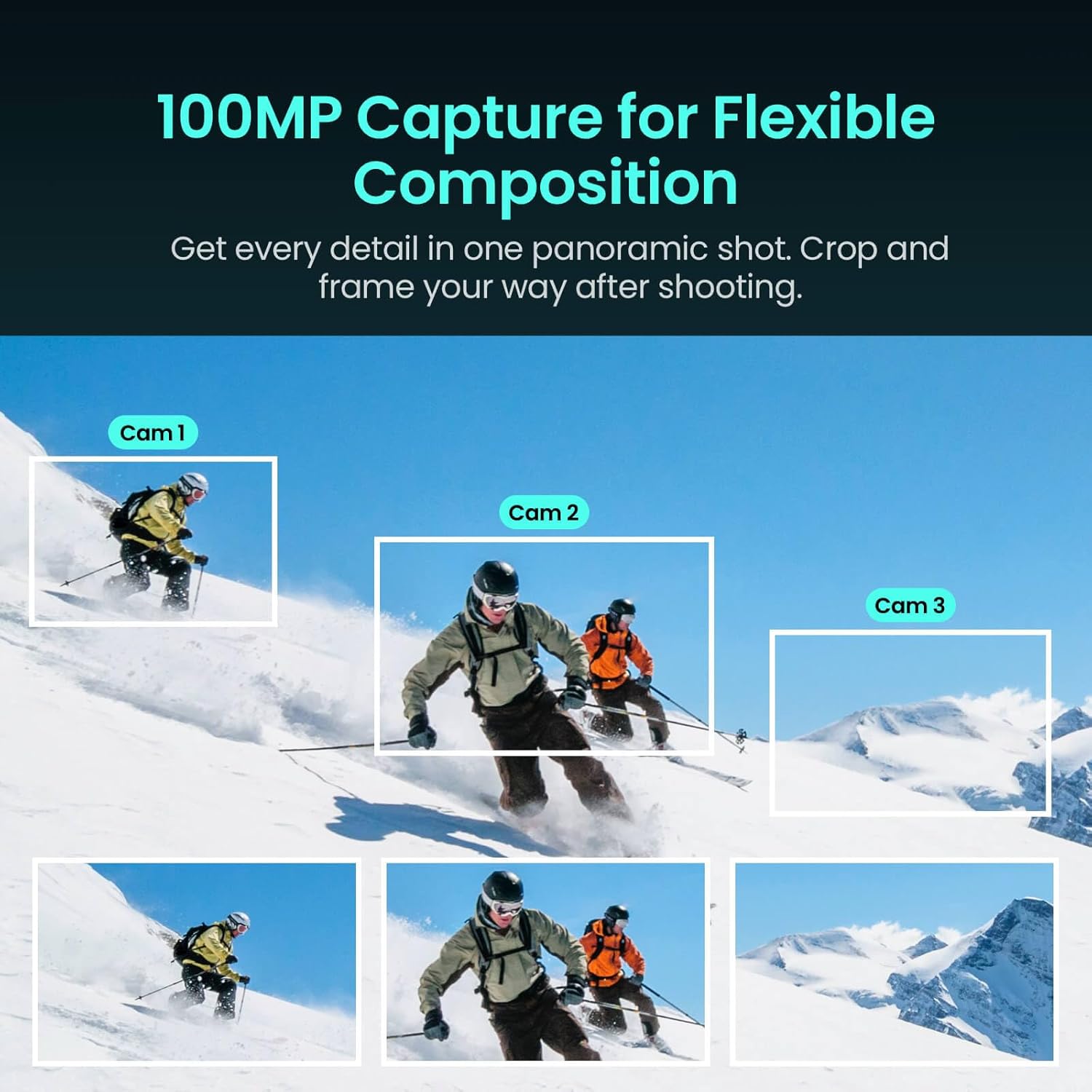 Xtra 360 Camera  8K Panoramic Video  1-Inch Sensor Equivalent  100MP High Resolution  Waterproof Action Camera  105GB Built-in Storage  Bullet Time  Broad Compatibility  Vlog