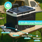 12 Volt Refrigerator, 32QT(30L) Mini Portable Car Fridge, Freezer Compressor Electric Cooler -4℉~68℉, 12/24V DC 100-240V AC for Truck Van RV SUV Travel Camping Road Boat Trips
