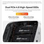 Beelink SER9 Pro Mini PC  AMD Ryzen 7 H 255(Up to 4.9GHz) 8C/16T  Mini Desktop Computer 32GB LPDDR5X RAM 1TB PCIe4.0 SSD  Small Gaming PC Built in Dual Speaker/Mic/BT5.2/WiFi 6 for Gaming/Office/Home