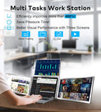 Laptop Screen Extender  FHD 1080P IPS Triple Screen Portable Monitor Extender 12–18.5 inch  Portable Laptop Extended Monitor Compatible with Windows and MacBook (Quad Monitor  14" S780-C)