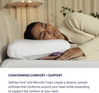 Purple DreamLayer Pillow - Standard Size, Multi-Layered GelFlex Grid & MicroAir Foam for Support & Pressure Relief - Customizable Height with Removable Foam Booster Layers
