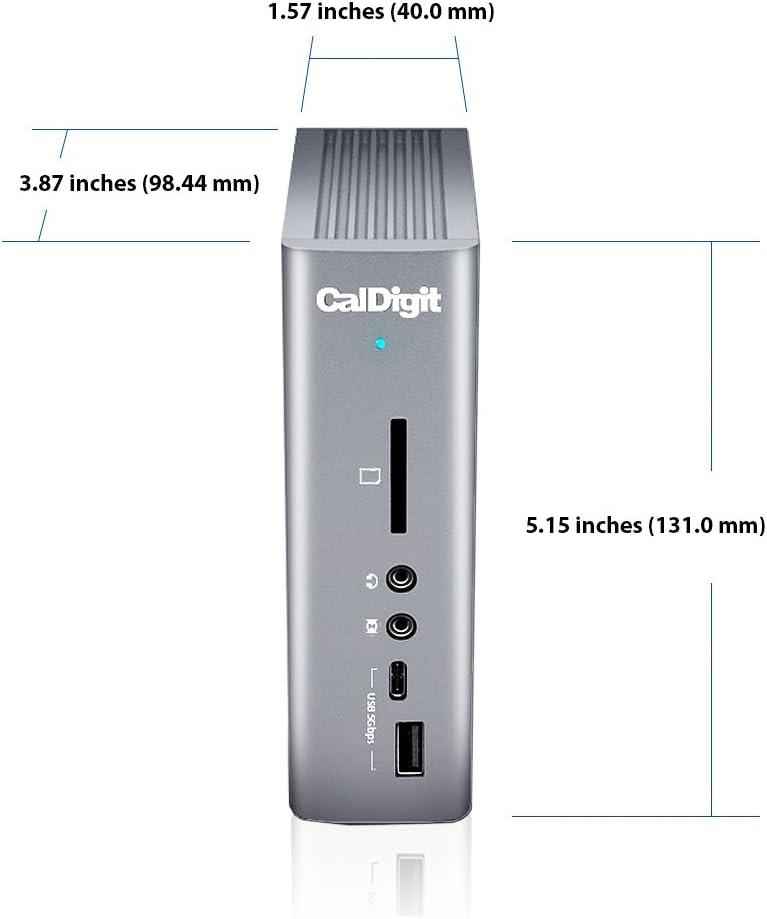 CalDigit TS3 Plus Thunderbolt 3 Dock - 87W Charging  7X USB 3.1 Ports  USB-C Gen 2  DisplayPort  UHS-II SD Card Slot  Gigabit Ethernet for Mac & PC  Thunderbolt 4 Compatible (0.8m/2.62ft Cable)