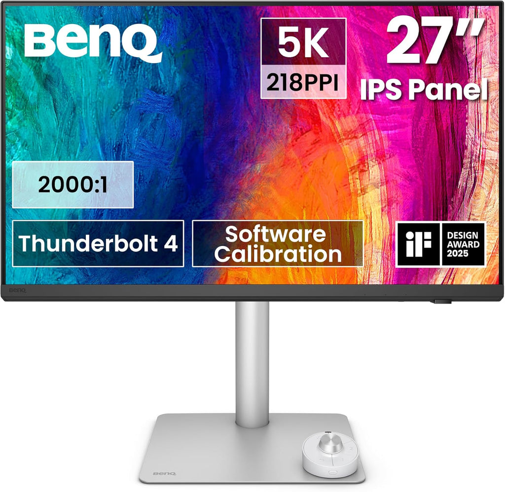 BenQ PD2730S 27" 5K 218 PPI Mac Monitor  90W Thunderbolt 4  98% P3  Uniformity  2000:1 Contrast  Nano Matte Panel  Daisy Chain  KVM  Height Adjustable  for 3D Artists  VFX Animators  Game Designers