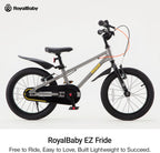 RoyalBaby EZ Fride Kids Bike 16 18 20 Inch  Lightweight Aluminum 2-in-1 Balance to Pedal Bike with One-Key Switch for Boys Girls Ages 4+
