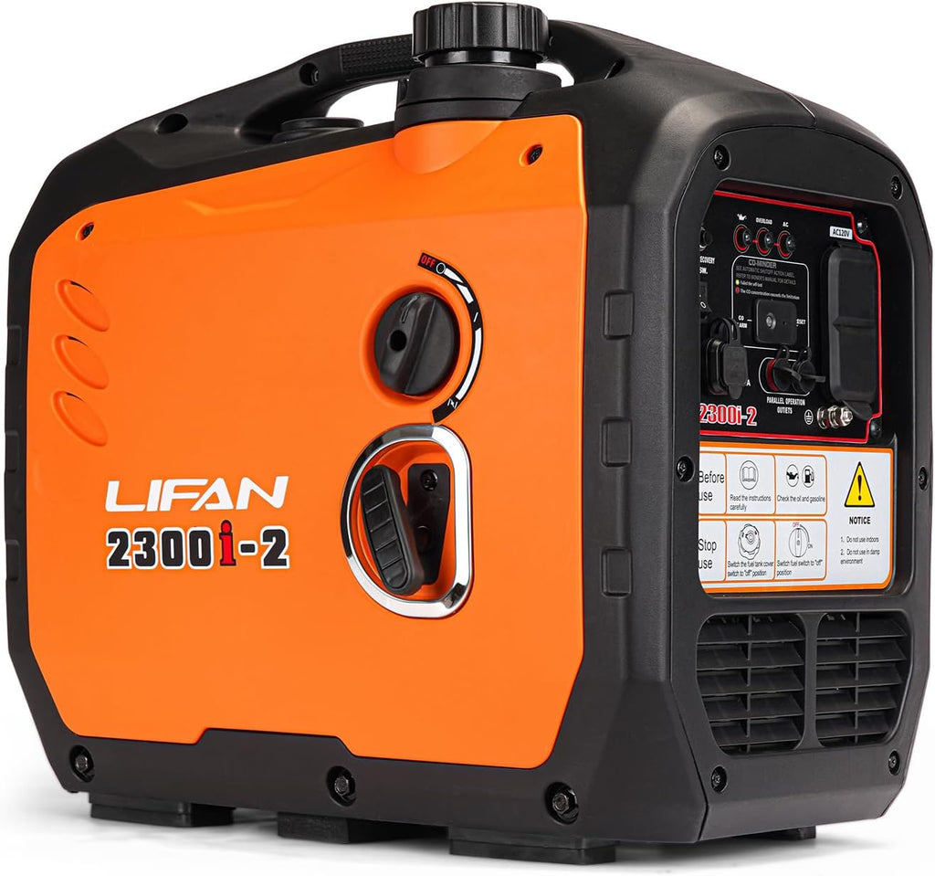 LIFAN 2300W Gasoline Inverter Generator - Portable  Quiet & Fuel-Efficient Power Solution for Home  Camping  RV & Emergency Use with Parallel Capability