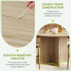 LITTLE TREE Round Dining Table for 4-6 People, Modern Wooden Kitchen Table with Pedestal Base, Small Dinner Table for Dining Room, Kitchen, Living Room