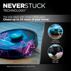 Shark PowerDetect Self-Empty Robot Vacuum with NeverStuck Technology, Auto Deep-Clean Carpets & Hardfloors, 30 Day Capacity HEPA Bagless Base, for Pet Hair, WiFi Black, AV2820S