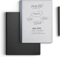 reMarkable Essentials Bundle - Leather Folio | reMarkable 2 Paper Tablet | Black and White 10.3'' Writing Tablet  Marker Plus Pen with Built-in Eraser and Book Folio Case in Black Premium Leather