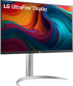 LG 27UP650K-W 27-inch Ultrafine 4K UHD (3840 x 2160) IPS Computer Monitor  60Hz  5ms  DisplayHDR 400  Reader Mode  Flicker Safe  HDMI  DisplayPort  Tilt/Height/Pivot Adjustable Stand  White