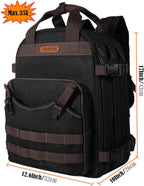 WELKINLAND 90-Pockets Electrician Backpack, Wax-Canvas Tool Backpacks Heavy Duty, Convenient Work Tool Back pack With Pockets