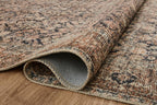 Loloi Amber Lewis Billie Collection, Ink & Salmon 7'-6" x 9'-6" Area Rug – Antique & Distressed Accent Rugs for Living Room, Bedroom, Entryway & Hallway, No Shed High Traffic Area Home Decor Rug