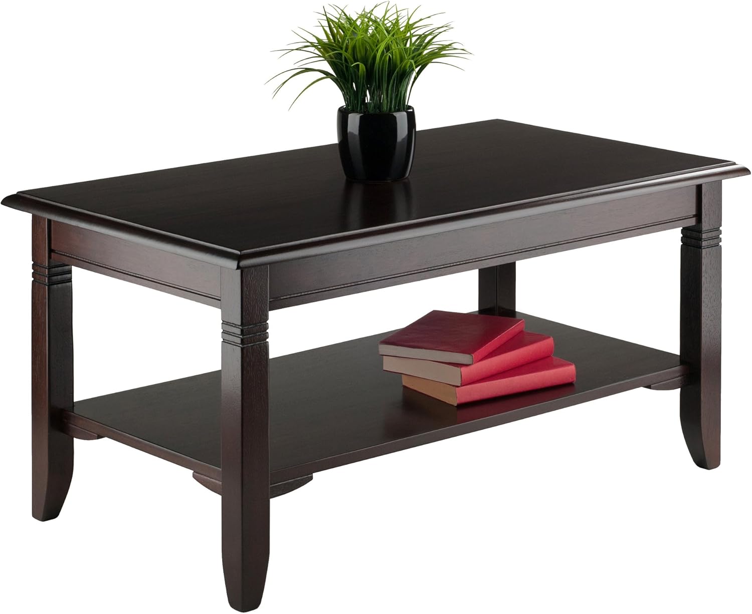 Winsome Nolan Coffee Table, Small Table with Shelf Storage, Practical and Elegant Living Room Decor, Stylish Furniture Essentials for New Homes, Apartments