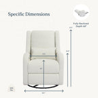 Nurture& The Charleston Wingback Plus – Premium Power Recliner for Nursery | Ergonomic, Stain-Resistant Glider Chair with USB, Lumbar & Head Support – Modern Baby Room Essential
