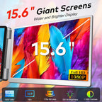 Laptop Screen Extender  15.6" FHD Laptop Monitor Extender  Triple Portable Monitor for 12"-18.5" Laptops  Plug & Play  360° Rotation Screen  Compatible with MacOS/Wins/Switch/Surface