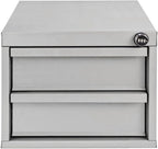 AA Products Model DW-1650 2 Tiers Drawer Cabinet with Password Lock Designed for Tools Room, Utility Room, Workplace, Carriage, Garage. 15.75’’W x 12.5’’H x 15.6”D - Sold Individually