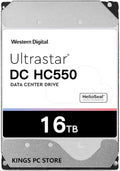 Western Digital Internal Hard Drives 16Tb DC HC550 Surveillance Wd 3.5 HDD Sata 6Gb/s 7200 PRM NAS 512 mb Cache for Dvr Nvr (Renewed)