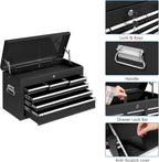 TUFFIOM 8-Drawer Rolling Tool Chest w/Lock, Tool Storage Cabinet w/Wheels, Detachable Top, Drawers & Drawer Liners, Tool Organizer Box for Garage, Warehouse & Repair Shop