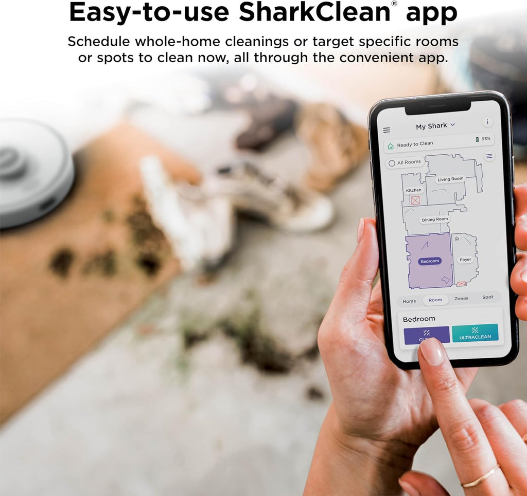 Shark AI Ultra Voice Control Robot Vacuum with Matrix Clean Navigation, Home Mapping, 60-Day Capacity, XL Self-Empty Base for Homes with Pets, Carpet & Hard Floors, Cool Grey, AV2511AE
