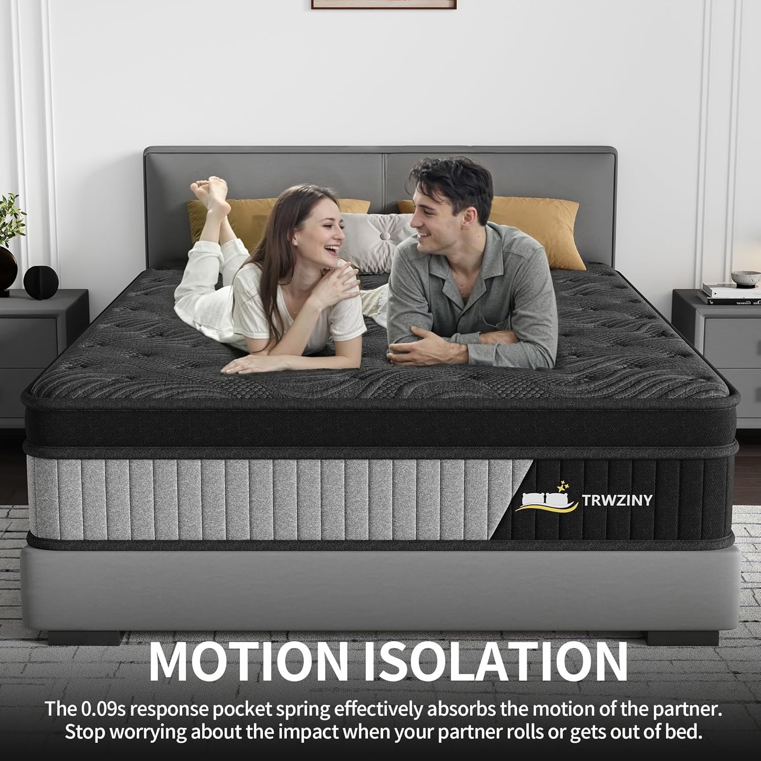 12 Inch Queen Luxury Hybrid Mattress - Gel Memory Foam & Pocket Springs for Cooling Comfort & Motion Isolation, CertiPUR-US Certified, in a Box