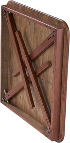 MECO Stakmore Classic Straight Edge Solid Wood Folding Card Table, Cherry Frame