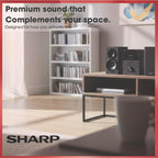 Sharp XL-BH250 Sharp 5-Disc Micro Shelf Executive Speaker System with Bluetooth  USB Port for MP3 Playback  AM/FM  Audio in for Digital Players