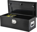 AUTOSAVER88 30 Inch Truck Bed Tool Box, Heavy Duty Aluminum Diamond Plate Tool Box Chest, Waterproof Chest Storage Box with Sliding Shelf and Lock for Trucks, Trailers, RVs, Warehouses