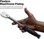 Capri Tools Fine 90-Tooth Ratchet Set, Ergonomic Soft Grip, 1/4, 3/8, 1/2 in. Drive, 3-Piece