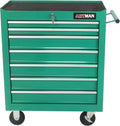7 Drawers Rolling Tool Cart on Wheels, Multifunctional Organizer Tool Chest Tool Case, Trolley Tool Storage Tool Box for Workshop,Garage,Repair Shop (7 Drawers 24.2" W×12.9" D×29.9" H-Green)