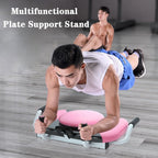 Multifunctional Plank Support Trainer Push Up Board Portable Flat Training Aids Home Workout Equipment(Blue)