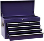 Workington Portable Metal Tool Chest with 6 Drawers, 24" 6-Drawer Tool Chest Cabinet with Ball Bearing Drawer Slides, Steel Tool Storage Box Organizer 4005 Purple
