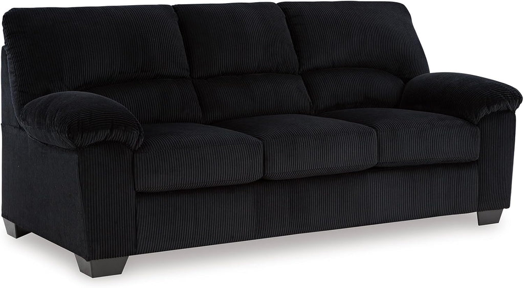 Signature Design by Ashley SimpleJoy Modern Sofa for Living Room, Black