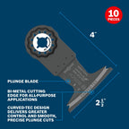 Bosch OSL212F-10 2-1/2 in. Starlock® Oscillating Multi Tool Bi-Metal Plunge Cut Blade 10 pk.