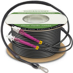 500ft/150m OD-5mm Industrial TPU OM4 Fiber LC to LC Outdoor Armored Fiber Patch Cable  Duplex Multimode Fiber Optic Cable  40G/100G  50/125  OM4 LC-LC with Pulling Eye Kit Installed on one end