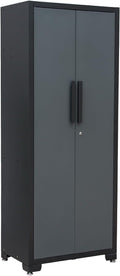 Metal Garage Storage Cabinet with 4 Adjustable Shelves and Locking Doors 75-inch Tall Tool Organizer Steel Lockers for Home, Office, Warehouse, Garage, 1Pc (Assembly Required)