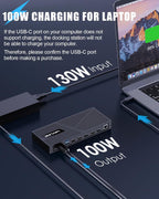 WAVLINK Displaylink Docking Station 3 Monitors with 130W Power Delivery  10Gbps USB for MacBook M1/M2/M3/Windows  USB-C(3 HDMI  2 DisplayPort  2 USB-C  4 USB3.1  Ethernet  Audio)