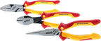 Wiha 32968 3 Piece Insulated Industrial Grip Pliers and Cutters Set, Red