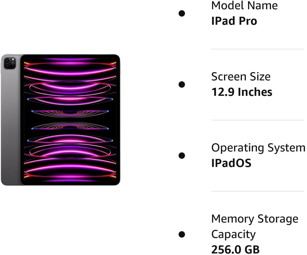 Apple 2022 iPad Pro (12.9-inch  Wi-Fi  256GB) - Space Gray (Renewed)