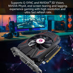 GPVHOSO GTX 750Ti 4GB GDDR5 Graphics Card, 640SP 128bit Direct X12 Computer Video Cards, PCI Express 3.0x16 Interface, VGA, HDMI, DVI-D, Low Power GPU for Working Gaming