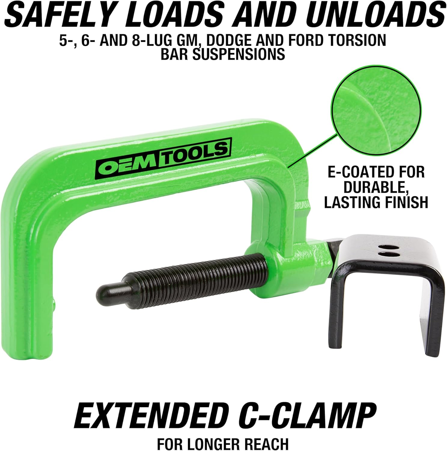 OEMTOOLS 37278 Torsion Bar Tool, Torsion Key Removal and Installation, Fits Heavy Duty Suspensions, E-Coated for Durability